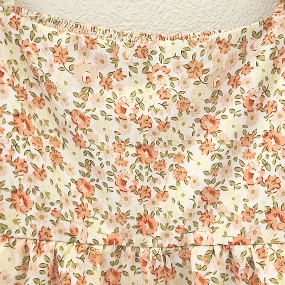 ALTAR'D STATE NWOT Floral Boho Off-Shoulder Short Sleeve Mini Dress Sz Medium - Picture 3 of 8